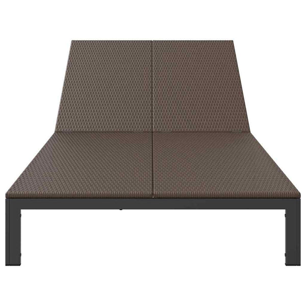 Poly-Rattan Sonnenliege Braun
