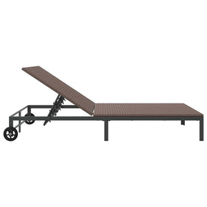 Poly-Rattan Sonnenliege Braun
