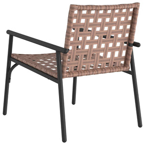 Poly-Rattan Gartenstühle 2er Set Braun