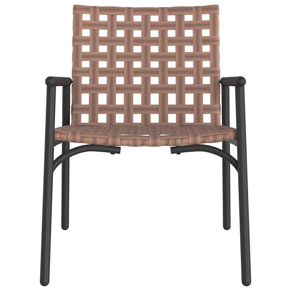 Poly-Rattan Gartenstühle 2er Set Braun