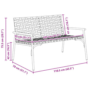 Gartenstuhl Braun Poly-Rattan