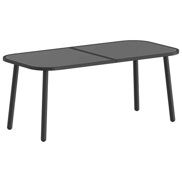 4-teilige Garten Essgruppe Braun Poly-Rattan
