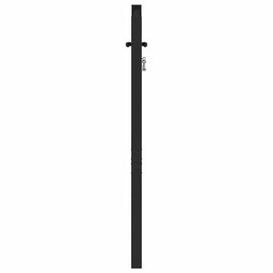 Abschließbares Gartentor Schwarz 100x100 cm Aluminium