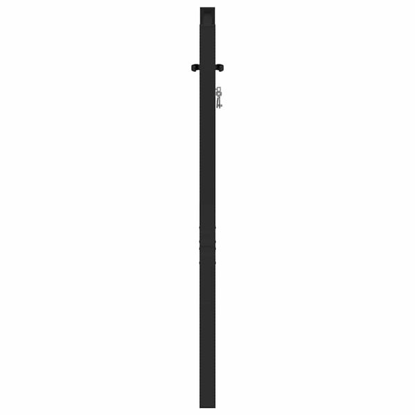 Abschließbares Gartentor Schwarz 100x100 cm Aluminium