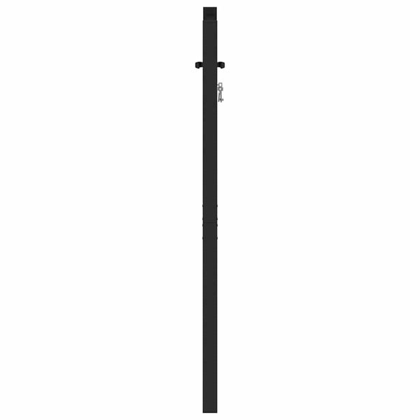 Abschließbares Gartentor Schwarz 100x120 cm Aluminium
