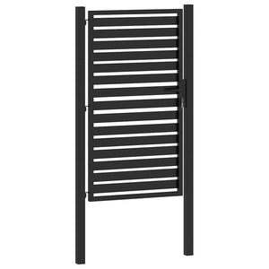 Abschließbares Gartentor Schwarz 100x150 cm Aluminium