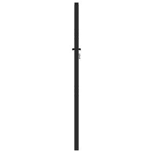 Abschließbares Gartentor Schwarz 100x150 cm Aluminium