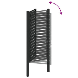 Abschließbares Gartentor Schwarz 100x180 cm Aluminium