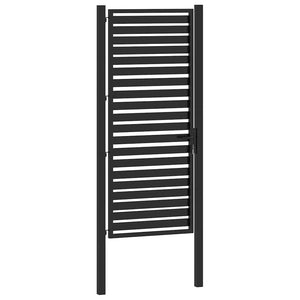 Abschließbares Gartentor Schwarz, 100x200 cm, Aluminium