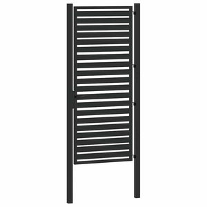 Abschließbares Gartentor Schwarz, 100x200 cm, Aluminium