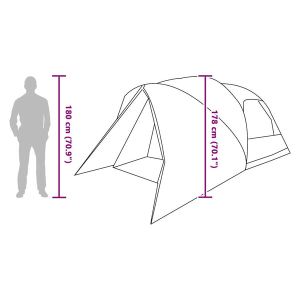 Dome Zelt für 4 Personen Grün