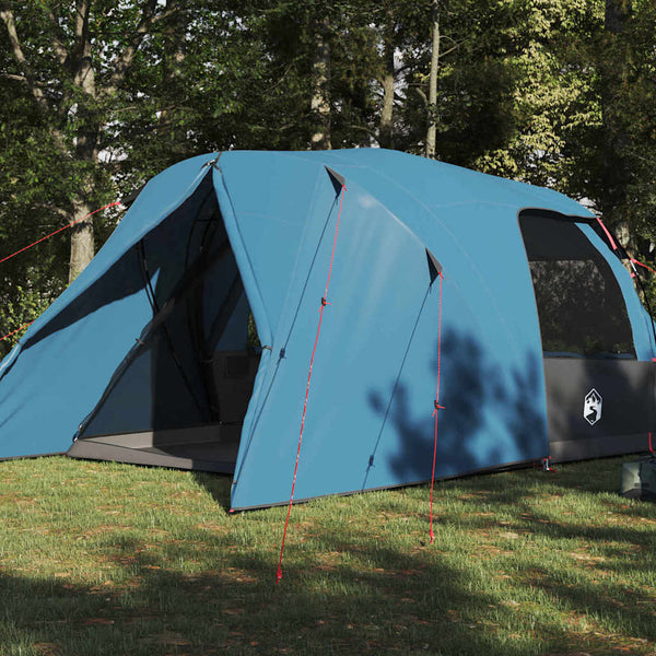 4-Personen Dome Zelt mit Dach - Blau