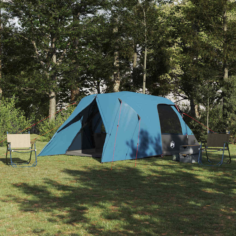 4-Personen Dome Zelt mit Dach - Blau