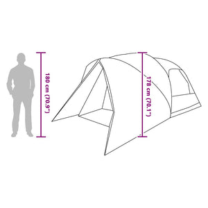 4-Personen Dome Zelt mit Dach - Blau