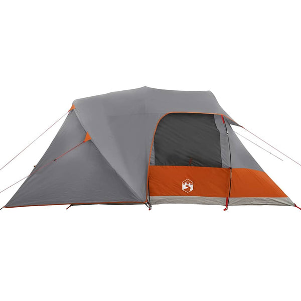 4-Personen Dome Zelt Grau/Orange
