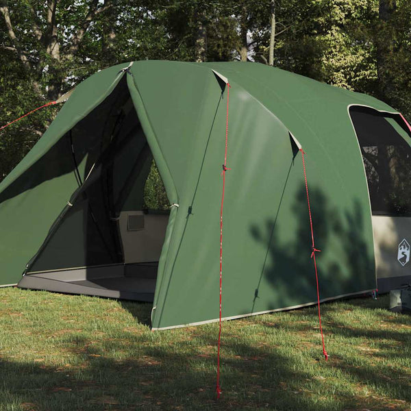 6-Personen Dome Zelt mit Dach, Grün