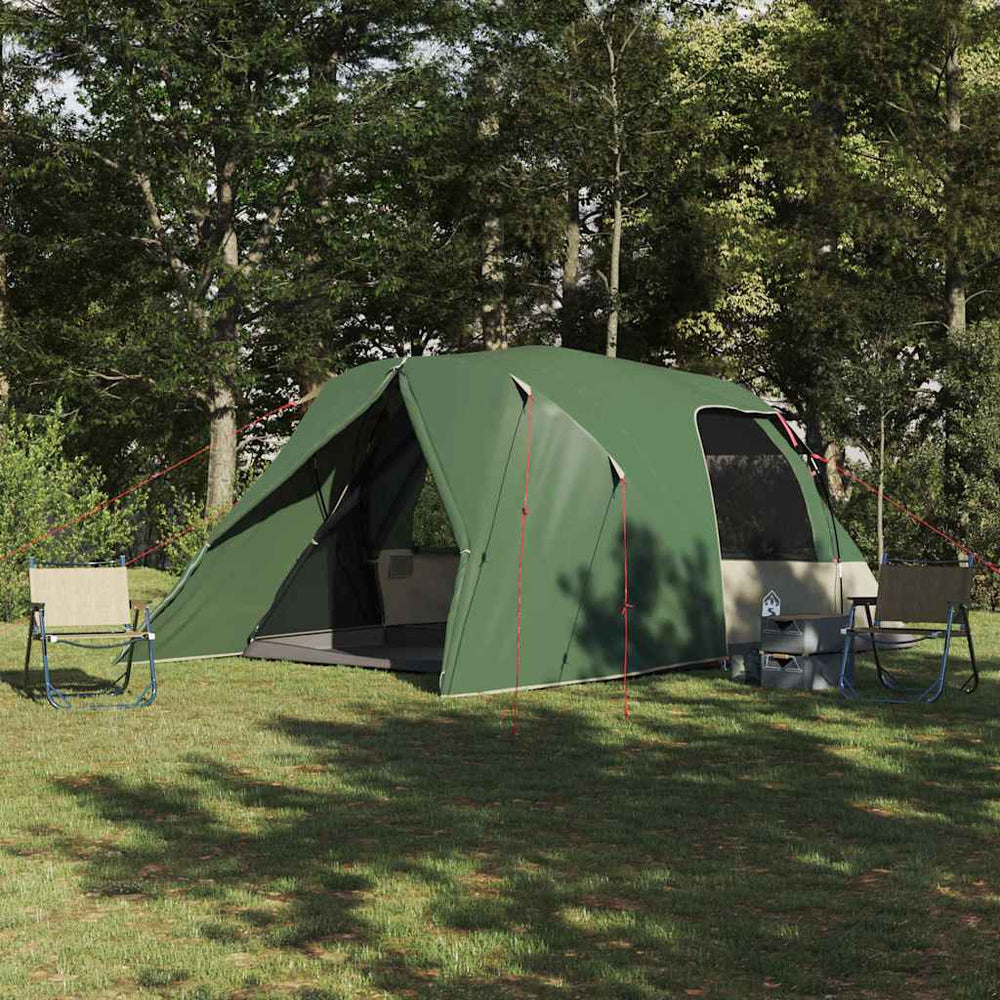 6-Personen Dome Zelt mit Dach, Grün