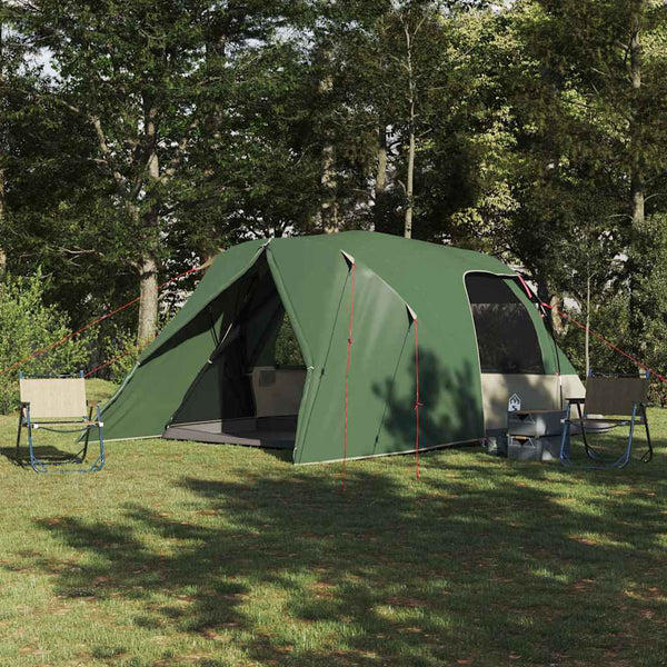 6-Personen Dome Zelt mit Dach, Grün