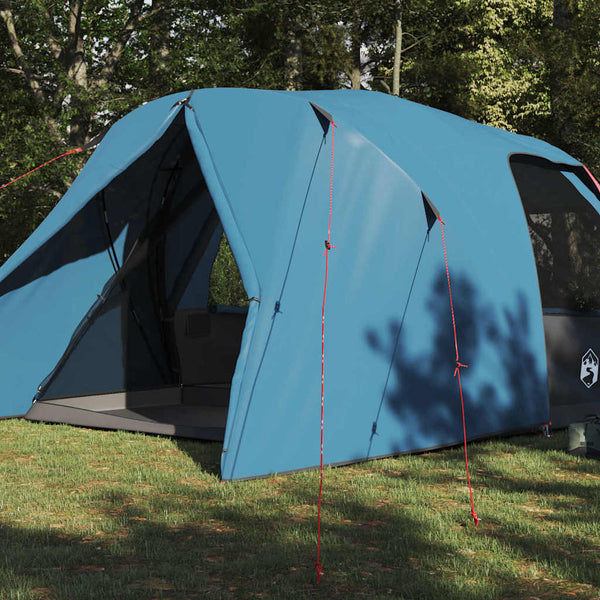 6-Personen Dome Zelt mit Dach - Blau
