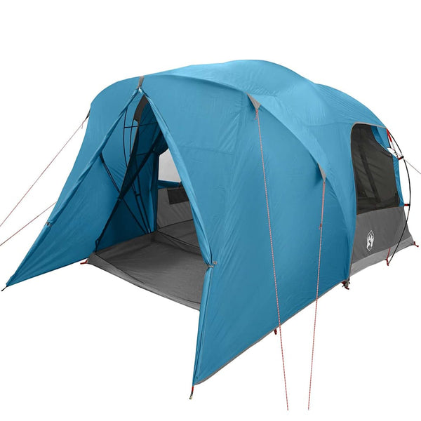 6-Personen Dome Zelt mit Dach - Blau