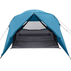 6-Personen Dome Zelt mit Dach - Blau