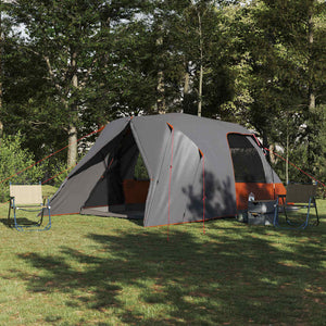 6-Personen Dome Zelt, Grau/Orange