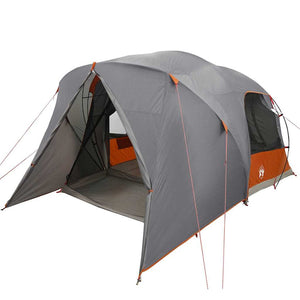 6-Personen Dome Zelt, Grau/Orange