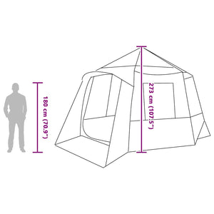 12-Personen Kabine Zelt Grün/Weiß