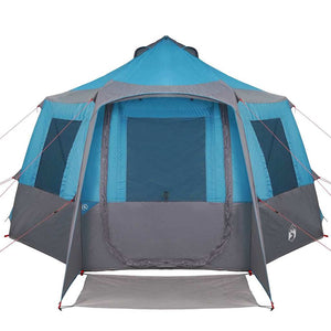 12-Personen Kabinen Zelt, Blau/Grau, 405cm