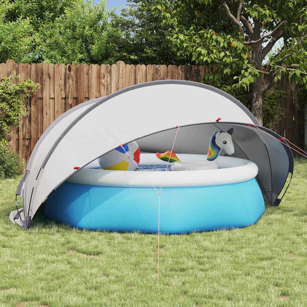 Pool Dome Grau/Orange 336x322x160cm