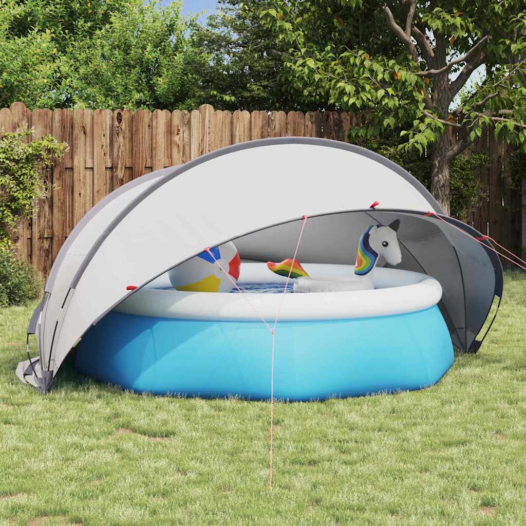 Pool Dome Grau/Orange 336x322x160cm