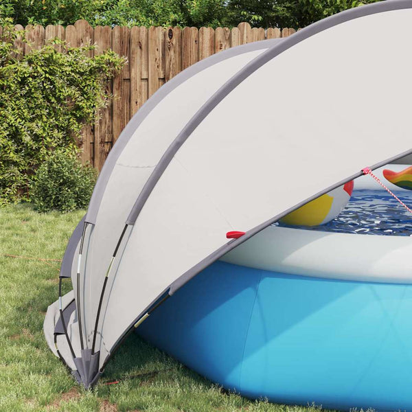Pool Dome Grau/Orange 405x405x192cm