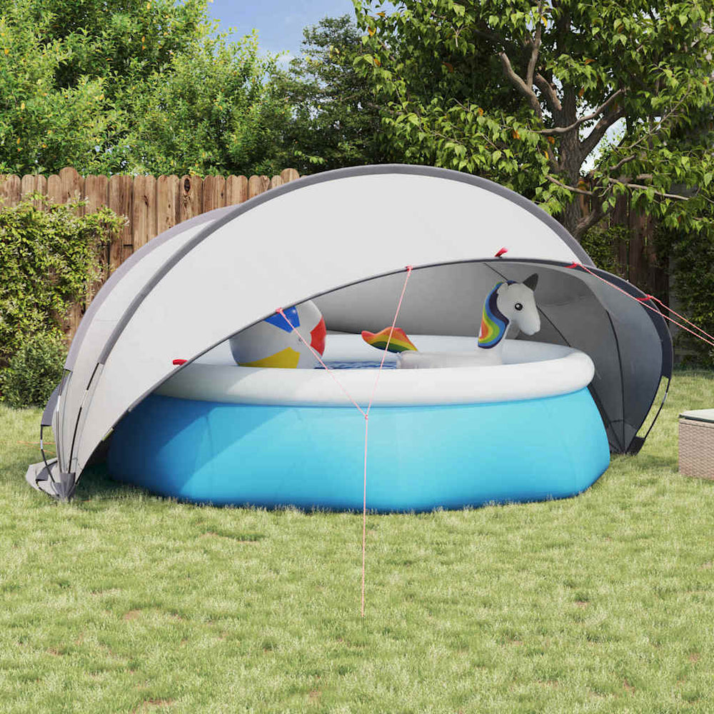 Pool Dome Grau/Orange 405x405x192cm