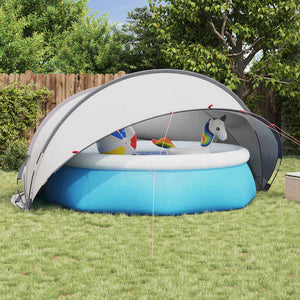 Pool Dome Grau/Orange 405x405x192cm