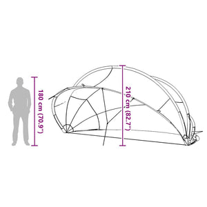 Pool Dome Grau & Orange 430x430x210cm