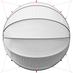 Pool Dome Grau & Orange 430x430x210cm