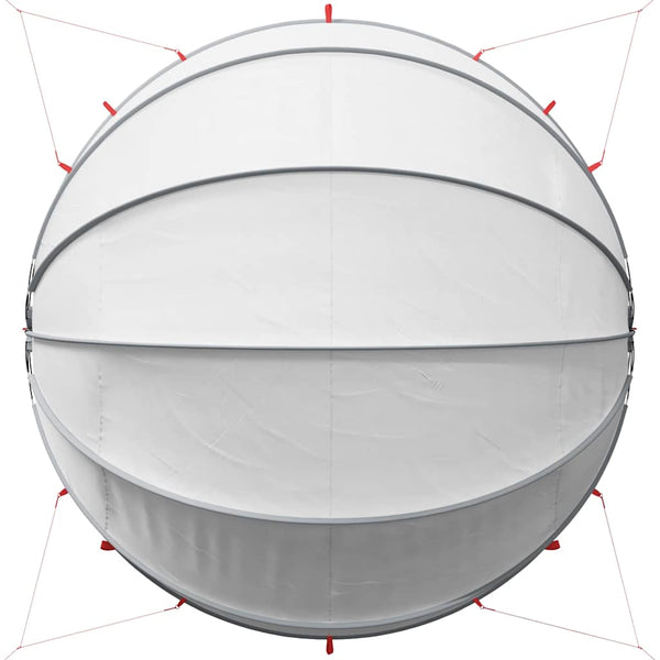 Pool Dome Grau & Orange 430x430x210cm