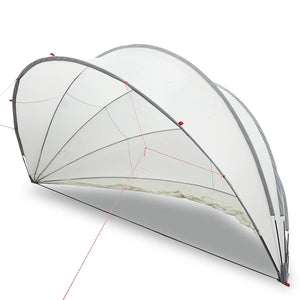Pool Dome Grau & Orange 430x430x210cm