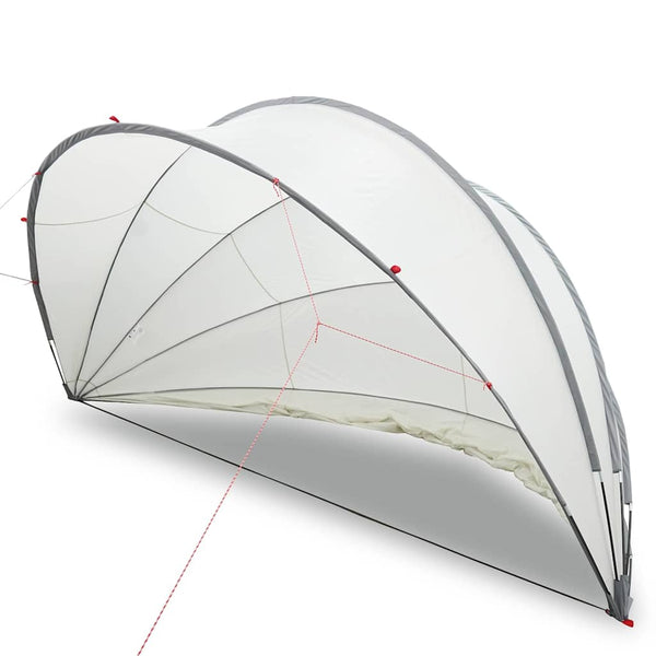 Pool Dome Grau & Orange 430x430x210cm