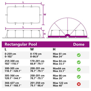 Pool Dome Transparent 430x430x210cm