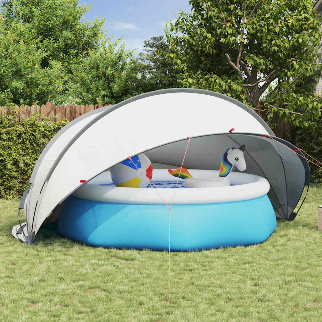 Pool Dome Grau und Orange 472x460x229 cm
