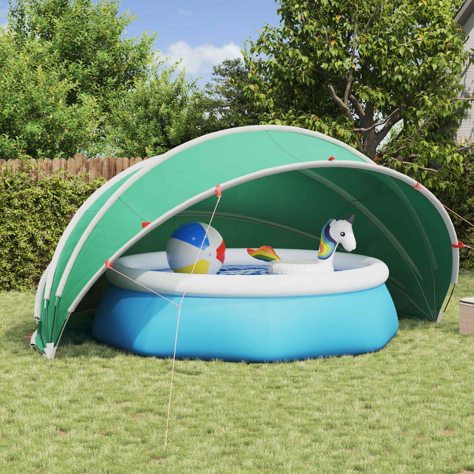 Pool Dome Blau 500x500 cm