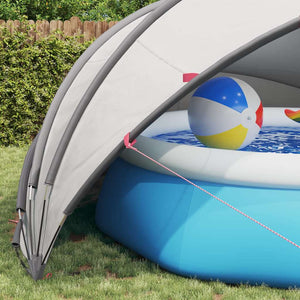 Pool Dome Grau/Orange 500x500x236 cm