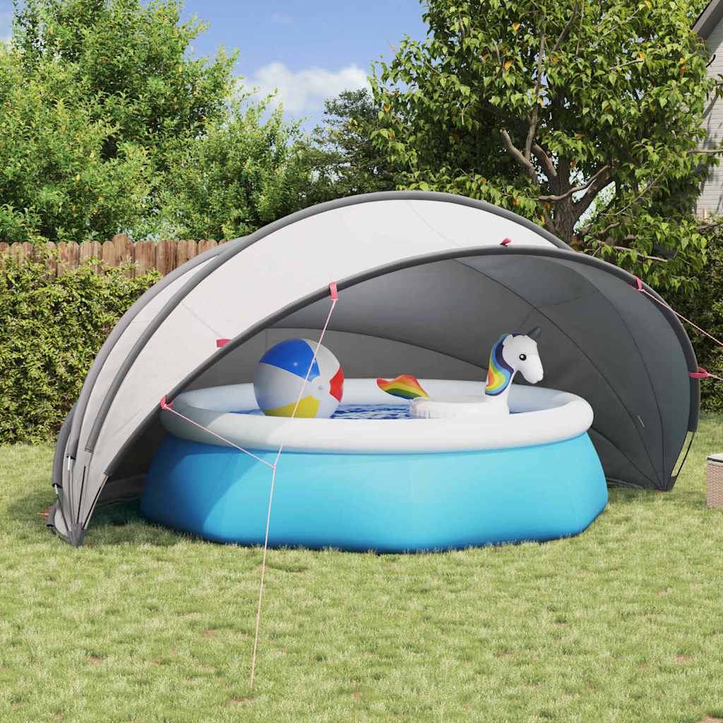 Pool Dome Grau/Orange 500x500x236 cm
