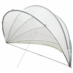 Pool Dome Grau/Orange 500x500x236 cm