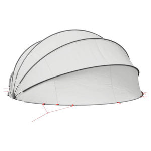 Pool Dome Grau/Orange 500x500x236 cm