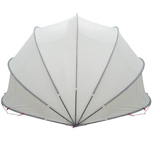 Pool Dome Grau/Orange 500x500x236 cm