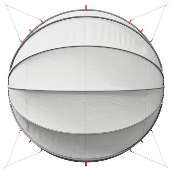 Pool Dome Grau/Orange 500x500x236 cm