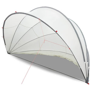 Pool Dome Grau/Orange 500x500x236 cm