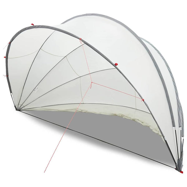 Pool Dome Grau/Orange 500x500x236 cm